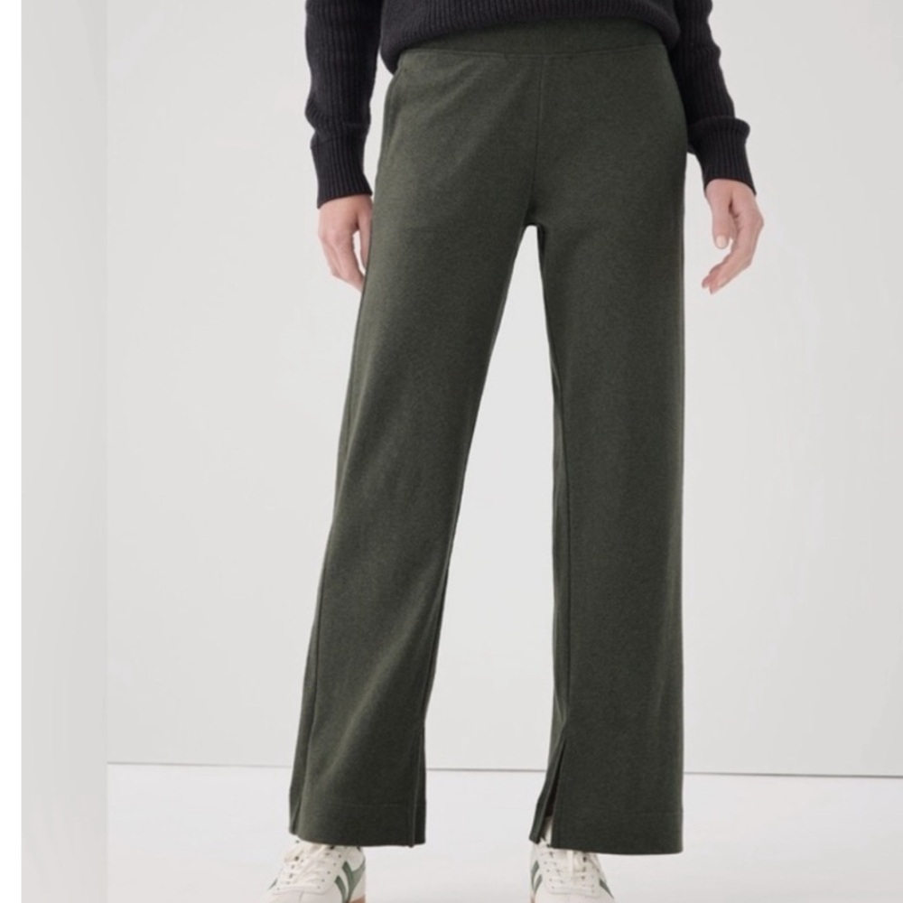 Pact Wide Leg Green Airplane Pant 100% organic cotton Flat Front XXL